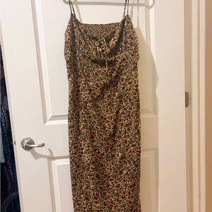 Floral Print Spaghetti Strap Dress